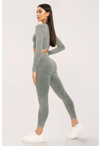 GYM GLAMOUR - Legginsy fitness damskie Gym Glamour sprane. Kolor: zielony. Sport: fitness