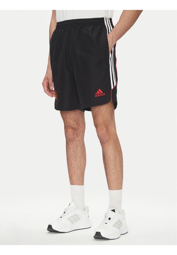 Adidas - adidas Szorty sportowe Manchester United UBP JF0369 Czarny Regular Fit. Kolor: czarny. Materiał: syntetyk