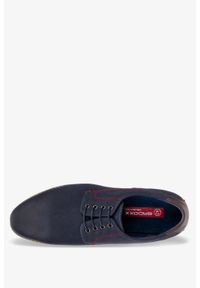 Badoxx - Granatowe buty wizytowe sznurowane badoxx mxc422. Kolor: niebieski. Styl: wizytowy