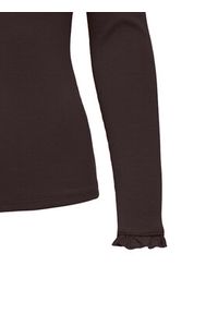 only - ONLY Bluzka Leslie 15277888 Brązowy Regular Fit. Kolor: brązowy. Materiał: bawełna
