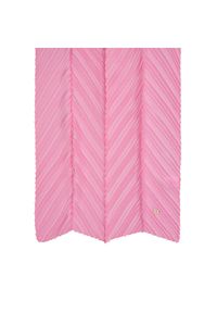 Ochnik - Różowy szalik damski z marszczeniem. Kolor: różowy. Materiał: poliester #3