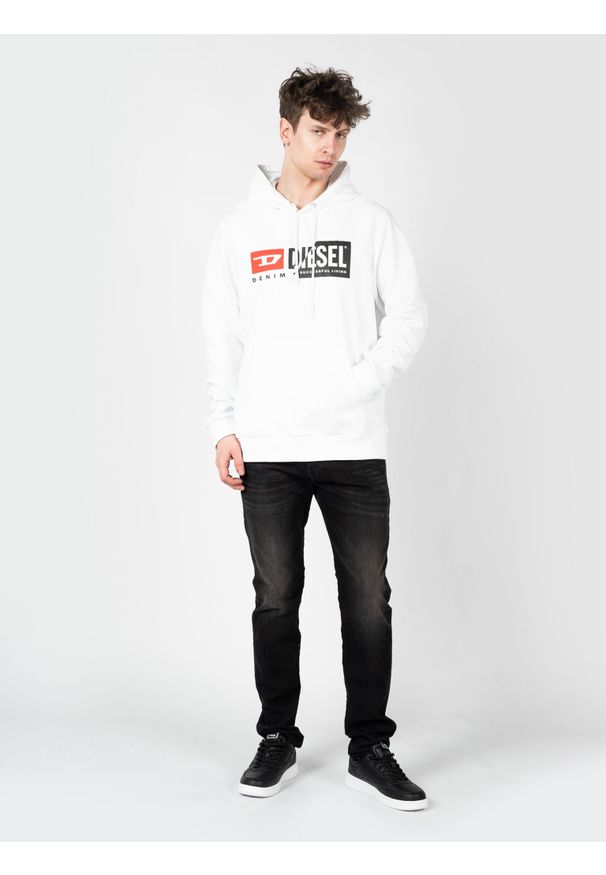 Diesel Bluza "S-Girk" | A00339-0IAJH-100 | Mężczyzna | Biały. Kolor: biały. Materiał: bawełna. Wzór: nadruk. Styl: elegancki, klasyczny, sportowy