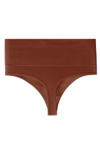 Intica - Stringi modelujące z wysokim stanem elastyczne na co dzień Maiu. Stan: podwyższony. Kolor: brązowy. Materiał: tkanina, materiał