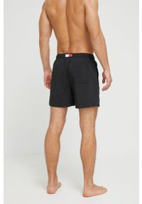 TOMMY HILFIGER - Tommy Hilfiger szorty kąpielowe kolor czarny. Kolor: czarny. Materiał: tkanina, poliamid #3