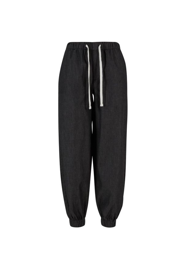 Urban Classics - Spodnie Do Joggingu Damskie Denim Lekkie. Kolor: czarny. Materiał: denim. Długość: długie. Sport: bieganie