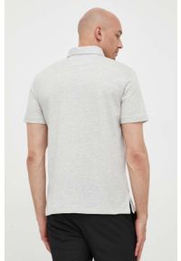 Polo Ralph Lauren polo z domieszką lnu kolor szary gładki. Typ kołnierza: polo. Kolor: szary. Materiał: len. Długość rękawa: krótki rękaw. Długość: krótkie. Wzór: gładki #5