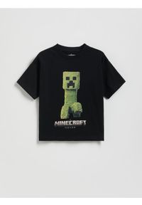 Reserved - Bawełniany t-shirt Minecraft - czarny. Kolor: czarny. Materiał: bawełna #1