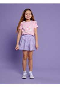 Sinsay - Koszulka z ozdobnymi falbanami - różowy. Kolor: różowy #1