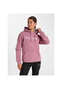 Bluza damska z kapturem Hummel Mover. Typ kołnierza: kaptur. Kolor: fioletowy. Materiał: polar. Sezon: zima