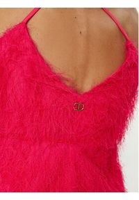 TwinSet - TWINSET Sukienka koktajlowa 241TP2430 Różowy Regular Fit. Kolor: różowy. Materiał: syntetyk. Styl: wizytowy