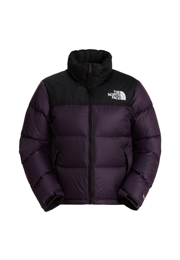 Kurtka damska The North Face 1996 Retro Nuptse 0A3XEOGJI1 - fioletowa. Kolor: fioletowy. Materiał: puch, nylon. Wzór: aplikacja. Sezon: lato. Styl: retro