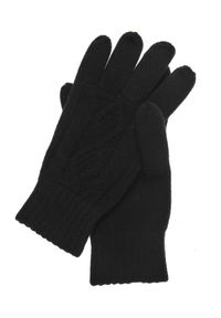 TOP SECRET - Rękawiczki standardowe męskie. Kolor: czarny. Materiał: dzianina, puch. Wzór: gładki, ze splotem. Sezon: zima, jesień. Styl: klasyczny #4