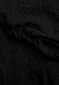 Renee - Czarny Tłoczony Komplet Spodnie Flare i Top z Marszczeniem w Talii Pimisia. Kolor: czarny. Materiał: materiał #6