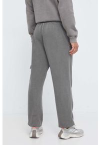 Reebok Classic spodnie dresowe kolor szary gładkie. Kolor: szary. Materiał: dresówka. Wzór: gładki #3