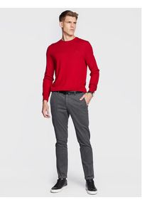 Polo Ralph Lauren Sweter 710876846009 Czerwony Slim Fit. Typ kołnierza: polo. Kolor: czerwony. Materiał: wełna