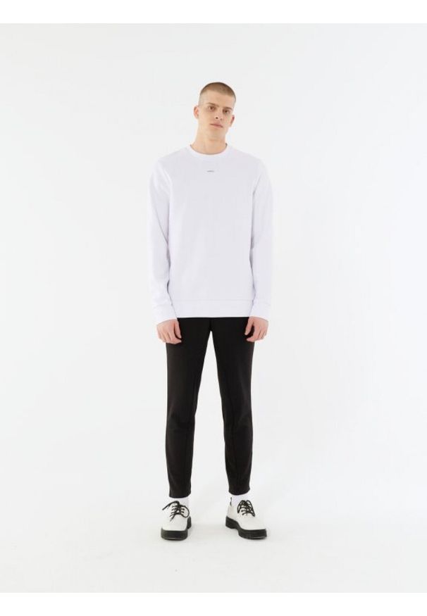 outhorn - Bluza oversize z nadrukiem męska. Okazja: na co dzień. Materiał: poliester, bawełna, dzianina, materiał. Wzór: nadruk. Styl: casual