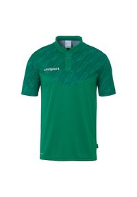 UHLSPORT - Polo Uhlsport Progressive 28. Typ kołnierza: polo. Kolor: czarny, biały, zielony, wielokolorowy