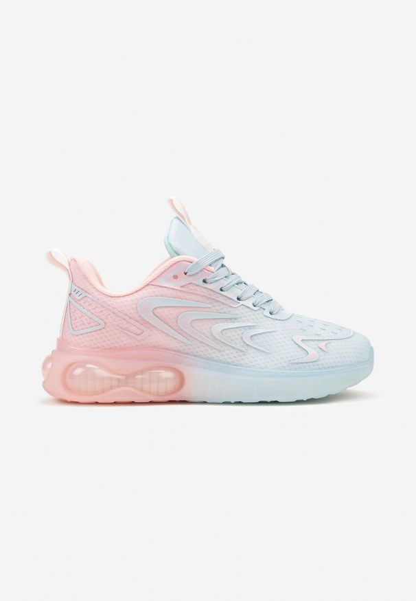 Born2be - Niebiesko-Różowe Płaskie Sznurowane Buty Sportowe Sneakersy Risanni. Okazja: na co dzień. Kolor: niebieski. Materiał: jeans, dresówka. Sezon: wiosna. Obcas: na płaskiej podeszwie