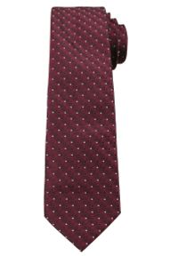 Bordowy, Burgundowy Elegancki Krawat -Angelo di Monti- 6 cm, Wzór Geometryczny, Męski. Kolor: czerwony. Wzór: geometria. Styl: elegancki #1