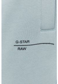 G-Star RAW - G-Star Raw Spodnie męskie kolor turkusowy. Kolor: turkusowy. Materiał: poliester, dzianina. Wzór: nadruk
