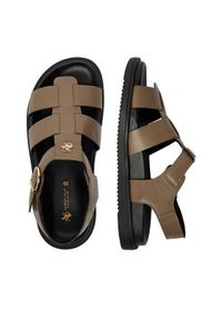 Beverly Hills Polo Club Sandały EO-WI16-SERDINIA-03 Beżowy ciemny. Kolor: beżowy. Materiał: skóra #8