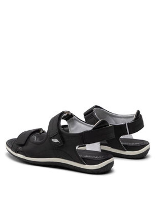 Geox Sandały D Sand.Vega A D52R6A 000EK C9997 Czarny. Kolor: czarny. Materiał: skóra