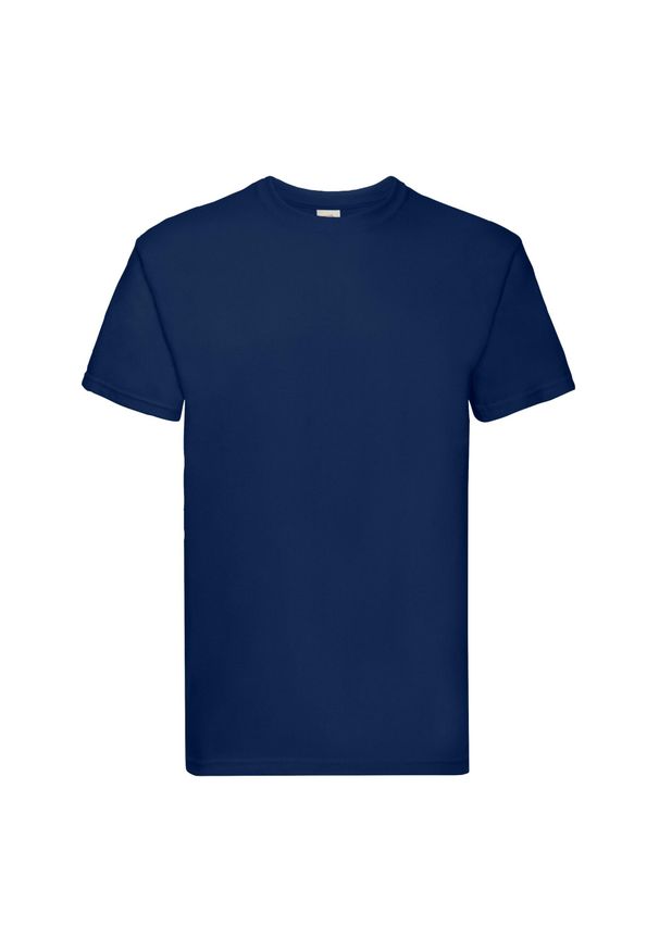 FRUIT OF THE LOOM - Koszulka Unisex Dla Dorosłych Super Premium. Kolor: niebieski. Sport: turystyka piesza