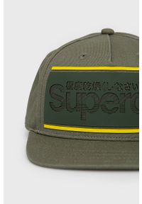 Superdry czapka kolor zielony z aplikacją. Kolor: zielony. Wzór: aplikacja #3
