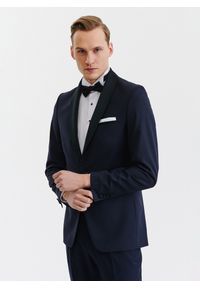 Pako Lorente - PAKO LORENTE – Marynarka smokingowa P000B-3S-002-G-S. Okazja: na ślub cywilny, na wesele. Materiał: wełna