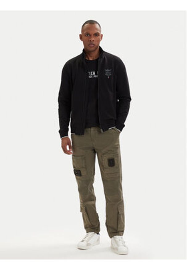 Aeronautica Militare Bluza 261FE1956UF00459 Czarny Regular Fit. Kolor: czarny. Materiał: bawełna