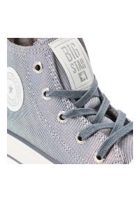 Big-Star - Srebrne Trampki Big Star Modne Obuwie Dziecięce. Okazja: na co dzień. Wysokość cholewki: przed kolano. Zapięcie: sznurówki. Kolor: srebrny. Materiał: materiał. Szerokość cholewki: normalna. Styl: casual, klasyczny #6