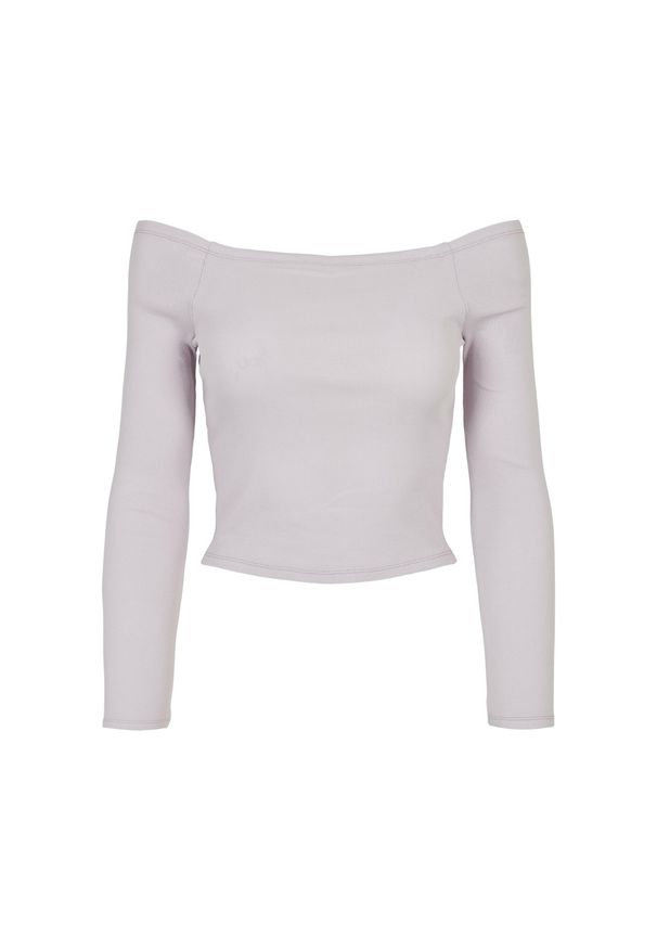 Damska koszulka z długim rękawem, off-the-shoulder Koszulka Urban Classics GT. Kolor: fioletowy. Długość rękawa: długi rękaw. Długość: długie