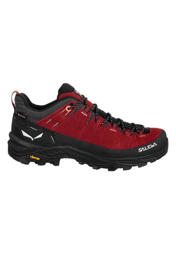Buty trekkingowe damskie Salewa Alp Trainer 2 Gtx. Kolor: wielokolorowy, czarny, czerwony. Materiał: skóra. Szerokość cholewki: normalna. Styl: sportowy