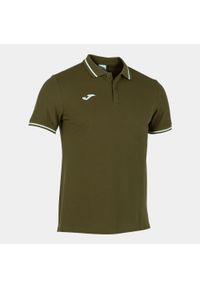 Polo Joma Confort II w Khaki dla Mężczyzn. Typ kołnierza: polo. Kolor: zielony, szary, wielokolorowy. Materiał: bawełna