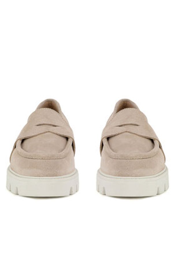 Badura Mokasyny AMANTEA-28180LM Beżowy. Kolor: beżowy. Materiał: skóra, zamsz