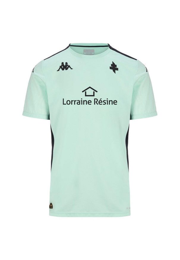 Kappa - Koszulka Metz Abou Pro 8 2024/25. Kolor: wielokolorowy, czarny, zielony. Sport: piłka nożna