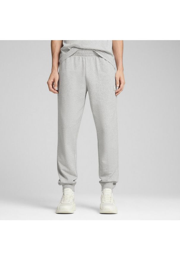 Puma - Męskie spodnie Essentials Elevated PUMA Light Gray Heather. Kolor: czarny, szary, wielokolorowy. Sport: fitness