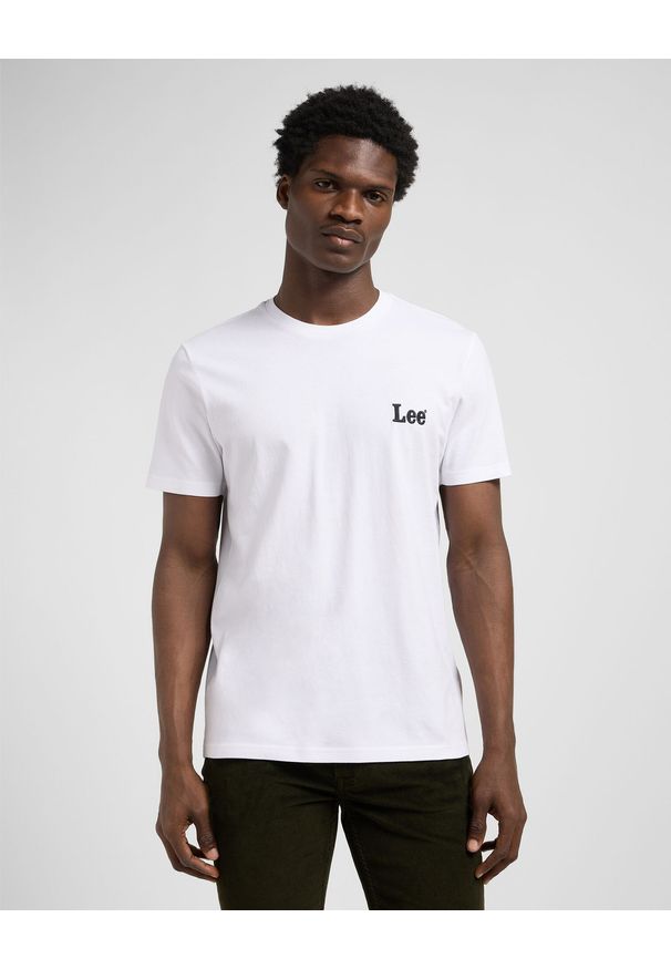 Lee - MESKA KOSZULKA LEE SS SMALL LOGO TEE BRIGHT WHITE 112370503