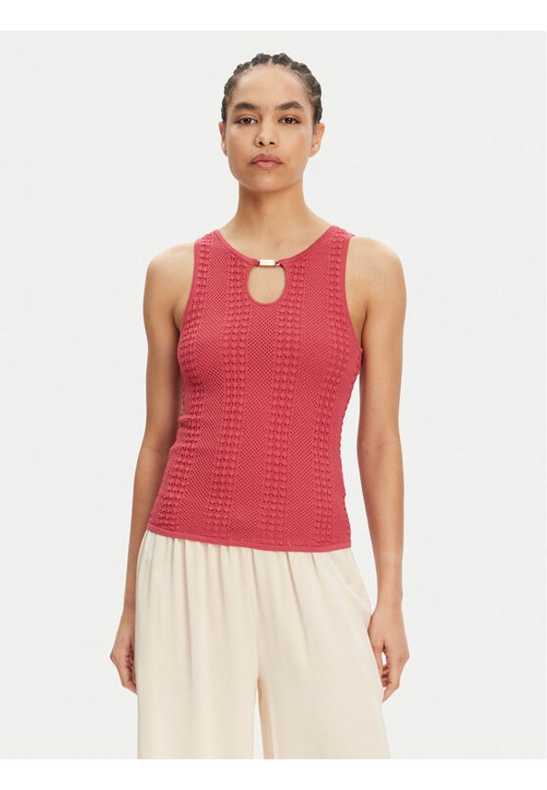 Marciano Guess Bluzka 5GGR09 5869Z Czerwony Slim Fit. Kolor: czerwony. Materiał: syntetyk