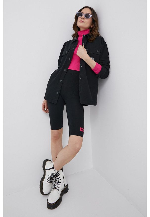 adidas Originals longsleeve Trefoil Moments damski kolor różowy z półgolfem. Kolor: różowy. Materiał: dzianina, bawełna. Długość rękawa: długi rękaw. Wzór: gładki