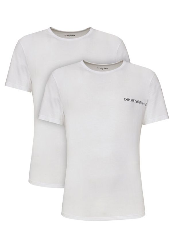 Emporio Armani Underwear Komplet 2 t-shirtów EM000391 AF10779 M0082 Biały Regular Fit. Kolor: biały. Materiał: bawełna