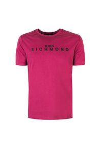 John Richmond T-Shirt "Hortensius". Okazja: na co dzień. Materiał: tkanina. Długość rękawa: krótki rękaw. Długość: krótkie. Styl: casual