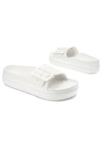 Big-Star - Białe Klapki Big Star Wygodne Obuwie Damskie Na Platformie. Okazja: na co dzień. Kolor: biały. Materiał: materiał. Sezon: lato. Obcas: na platformie. Styl: casual, elegancki #6