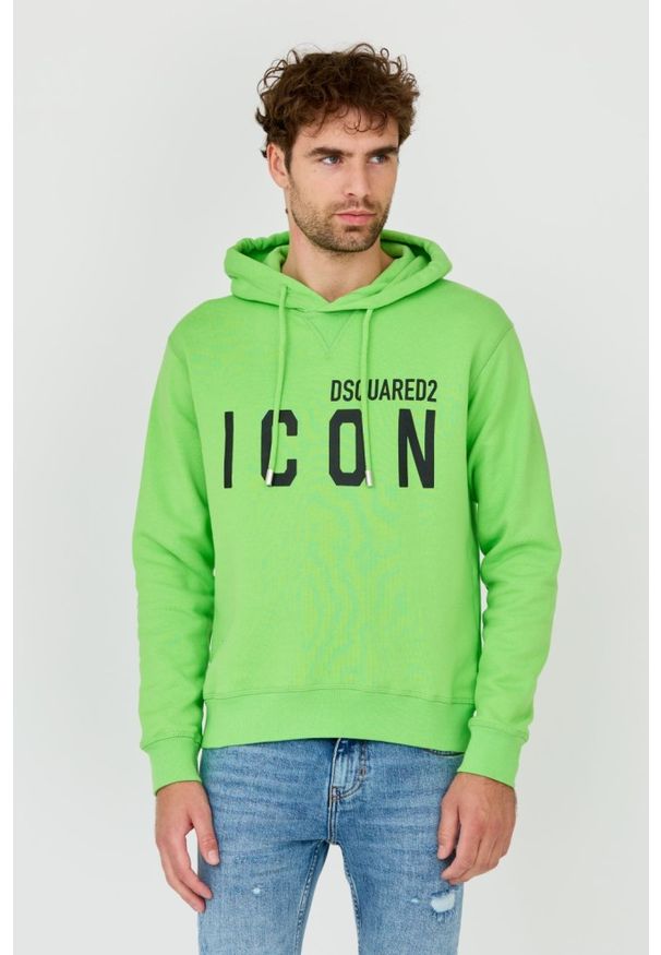 DSQUARED2 Zielona męska bluza Sweatshirt, Rozmiar 3XL. Kolor: zielony