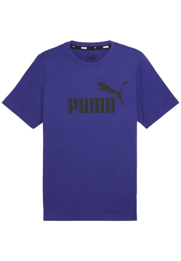 Koszulka sportowa męska Puma Essential Logo. Kolor: wielokolorowy, czarny, fioletowy