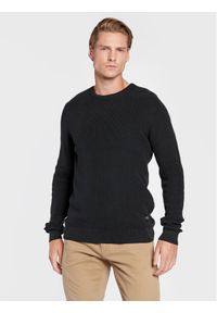 Blend Sweter 20714336 Czarny Regular Fit. Kolor: czarny. Materiał: bawełna #1