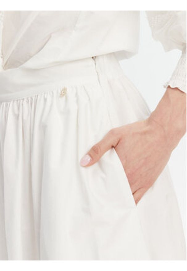 Liu Jo Spódnica midi WA5258 T4853 Biały Regular Fit. Kolor: biały. Materiał: bawełna