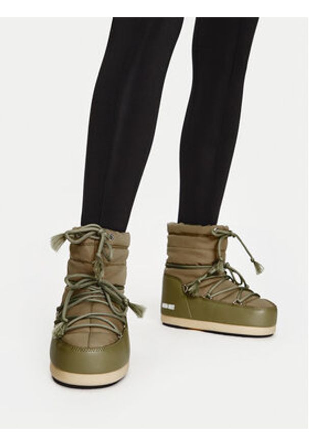 Moon Boot Śniegowce Evx Light Nylon 80D1470010 Khaki. Kolor: brązowy. Materiał: skóra