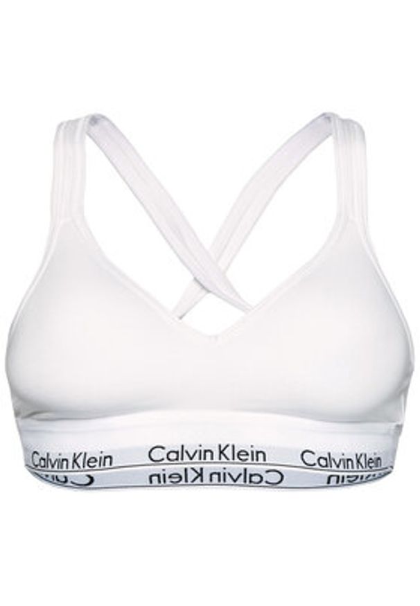 Calvin Klein Underwear Biustonosz top 000QF1654E Biały. Kolor: biały. Materiał: bawełna