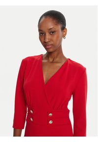 Rinascimento Sukienka koktajlowa CFC0126151003 Czerwony Slim Fit. Kolor: czerwony. Materiał: syntetyk. Styl: wizytowy #5